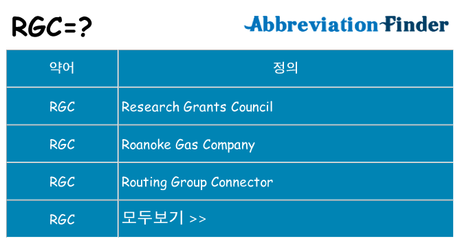 rgc 대 한 무엇을 서가