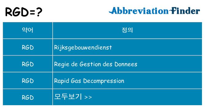 rgd 대 한 무엇을 서가