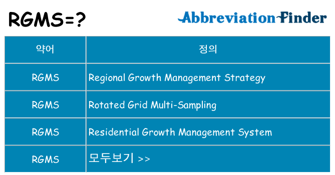 rgms 대 한 무엇을 서가