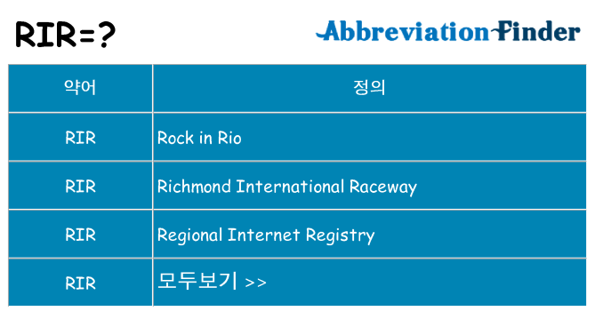 rir 대 한 무엇을 서가