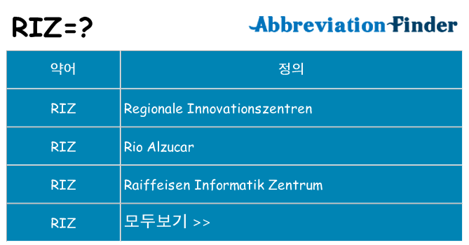 riz 대 한 무엇을 서가