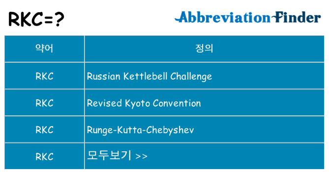 rkc 대 한 무엇을 서가
