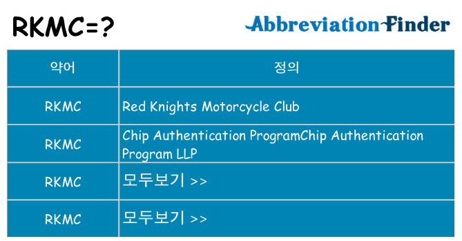 rkmc 대 한 무엇을 서가