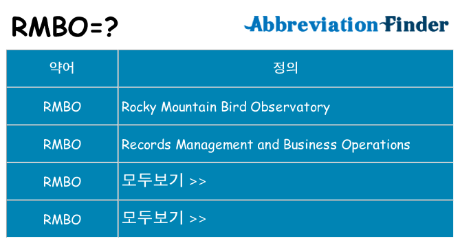 rmbo 대 한 무엇을 서가