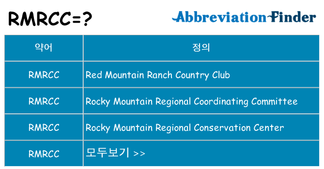 rmrcc 대 한 무엇을 서가