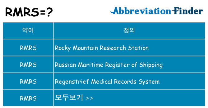 rmrs 대 한 무엇을 서가