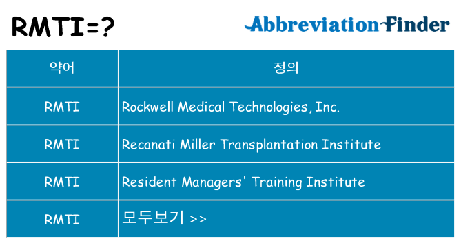 rmti 대 한 무엇을 서가