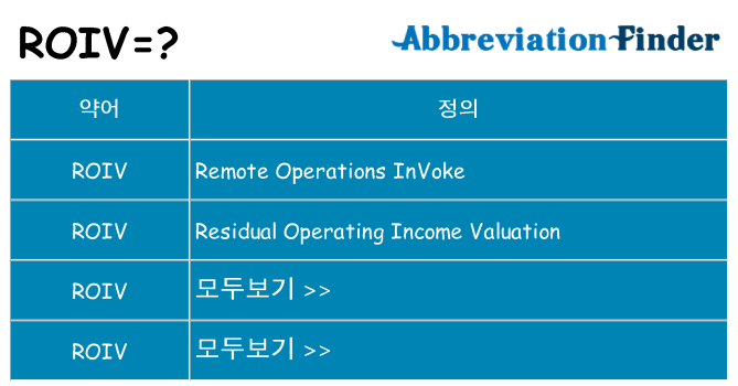 roiv 대 한 무엇을 서가