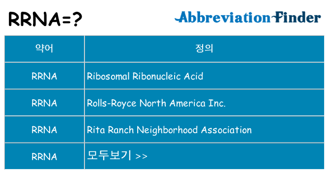 rrna 대 한 무엇을 서가