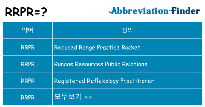 rrpr 대 한 무엇을 서가