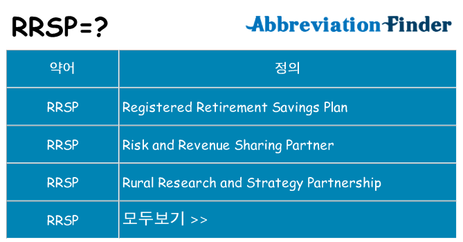 rrsp 대 한 무엇을 서가