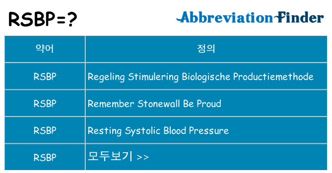 rsbp 대 한 무엇을 서가