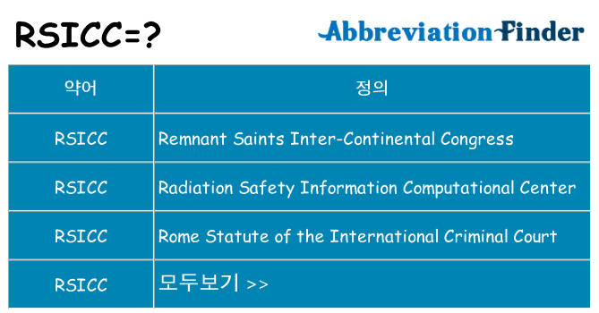 rsicc 대 한 무엇을 서가