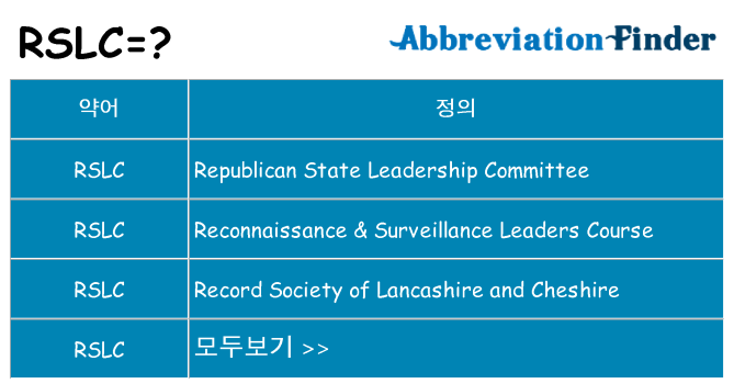 rslc 대 한 무엇을 서가