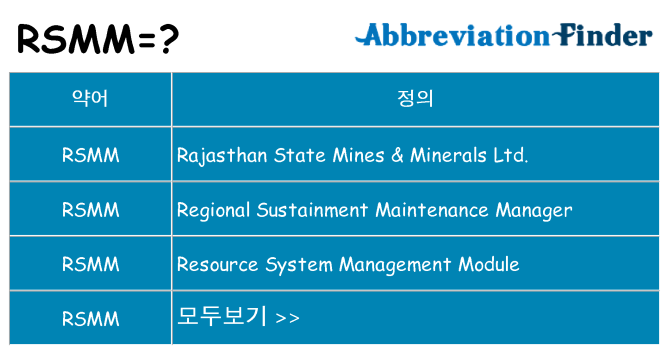 rsmm 대 한 무엇을 서가