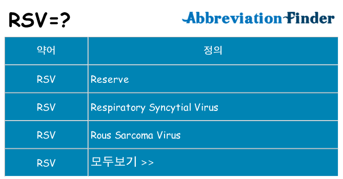 rsv 대 한 무엇을 서가