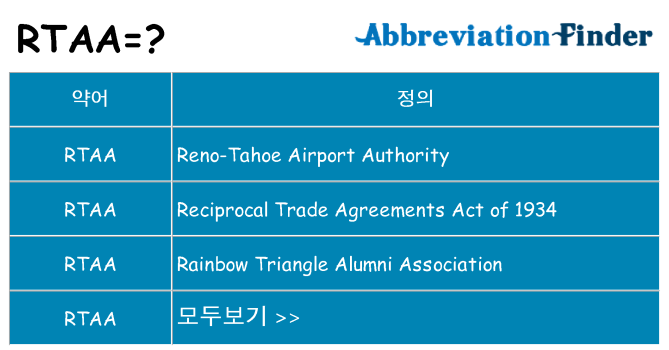 rtaa 대 한 무엇을 서가