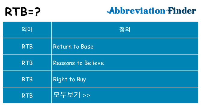 rtb 대 한 무엇을 서가