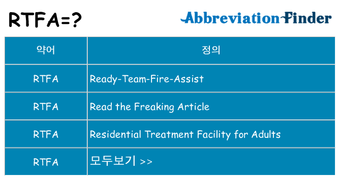 rtfa 대 한 무엇을 서가