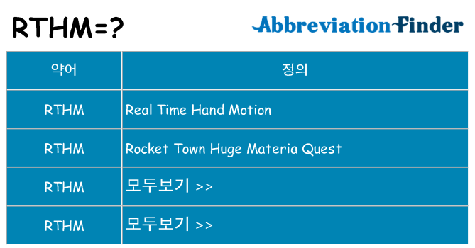 rthm 대 한 무엇을 서가