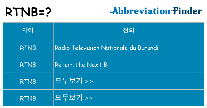 rtnb 대 한 무엇을 서가