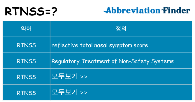 rtnss 대 한 무엇을 서가