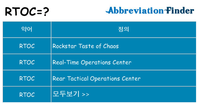 rtoc 대 한 무엇을 서가