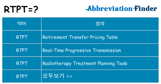 rtpt 대 한 무엇을 서가