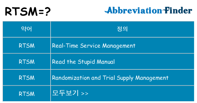 rtsm 대 한 무엇을 서가
