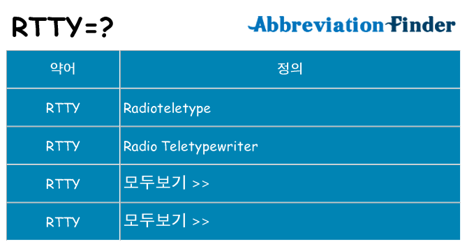 rtty 대 한 무엇을 서가