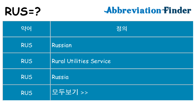 rus 대 한 무엇을 서가