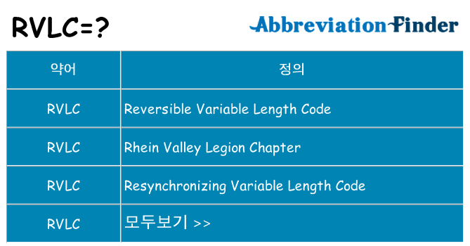 rvlc 대 한 무엇을 서가