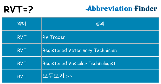 rvt 대 한 무엇을 서가