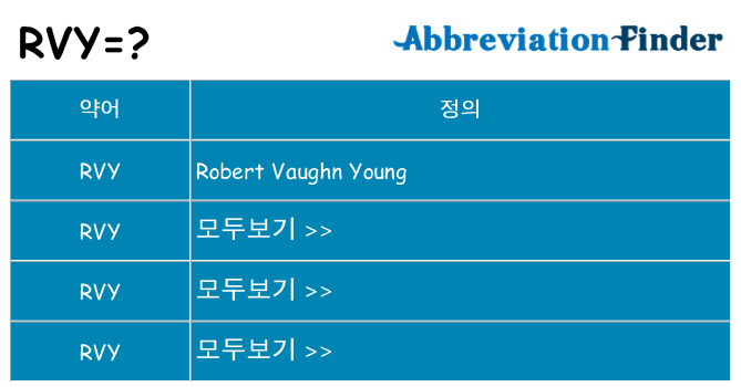 rvy 대 한 무엇을 서가