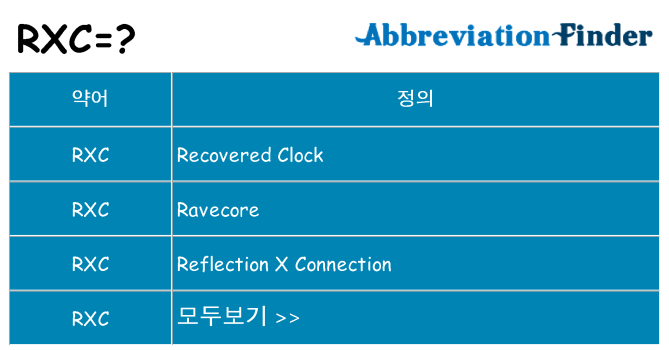 rxc 대 한 무엇을 서가