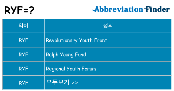 ryf 대 한 무엇을 서가