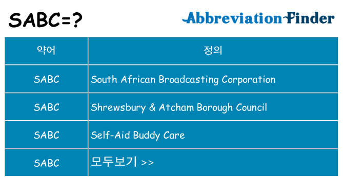 sabc 대 한 무엇을 서가