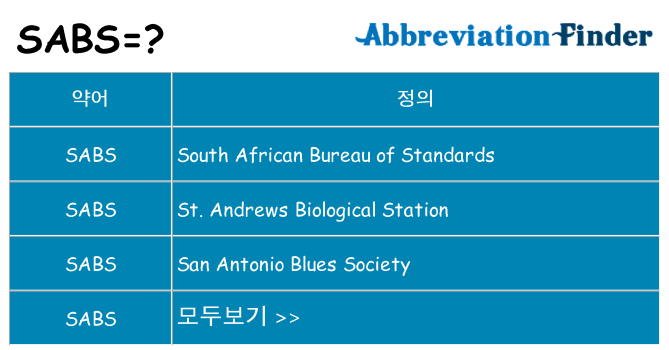 sabs 대 한 무엇을 서가