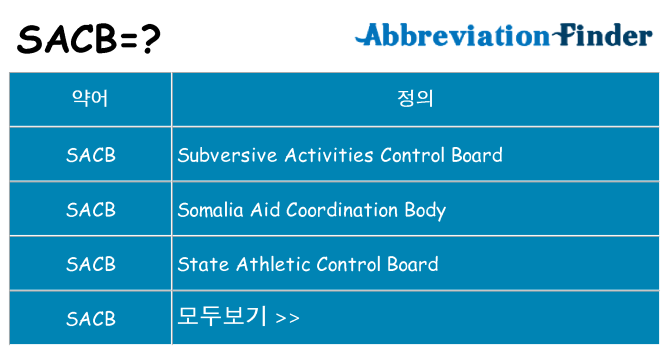 sacb 대 한 무엇을 서가