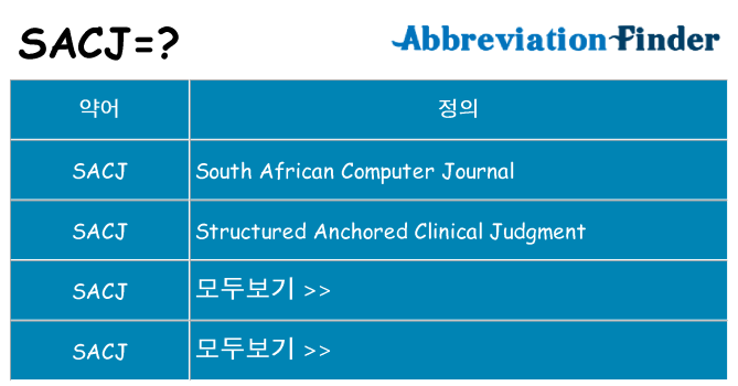 sacj 대 한 무엇을 서가