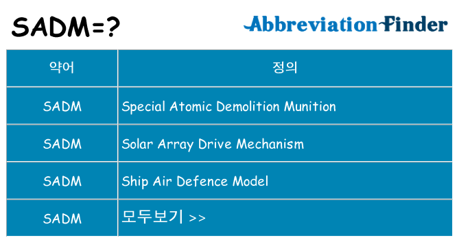 sadm 대 한 무엇을 서가
