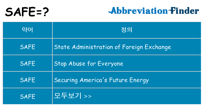 safe 대 한 무엇을 서가