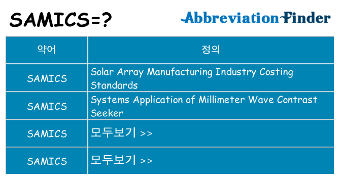 samics 대 한 무엇을 서가