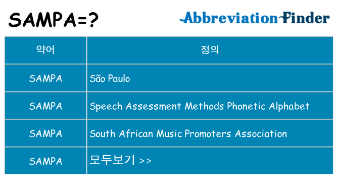 sampa 대 한 무엇을 서가