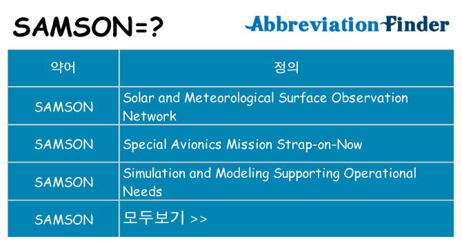 samson 대 한 무엇을 서가