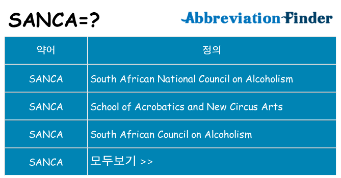 sanca 대 한 무엇을 서가