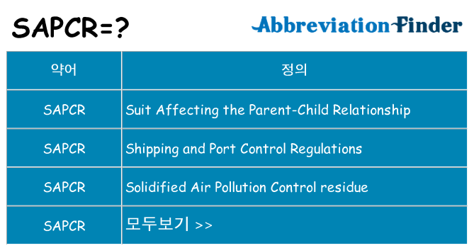 sapcr 대 한 무엇을 서가