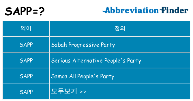 sapp 대 한 무엇을 서가