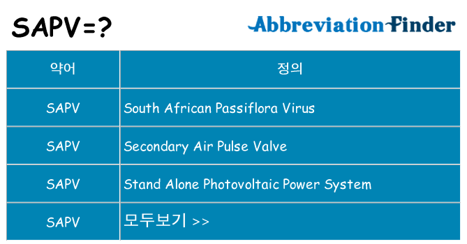sapv 대 한 무엇을 서가