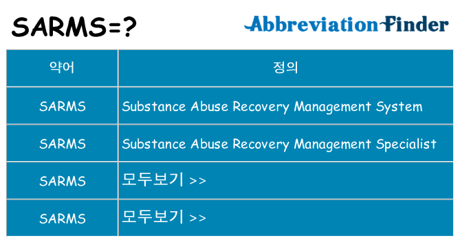 sarms 대 한 무엇을 서가